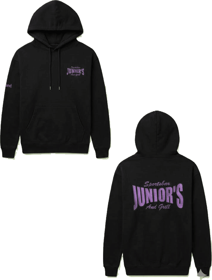 Junior's embroidered black hoodie