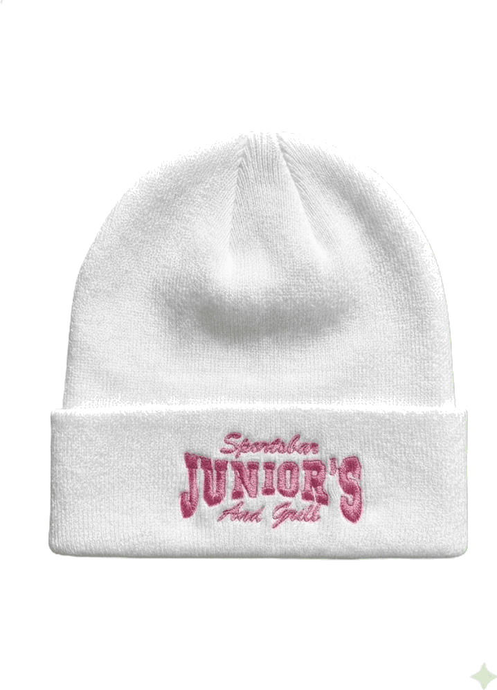 Junior's embroidered white toque